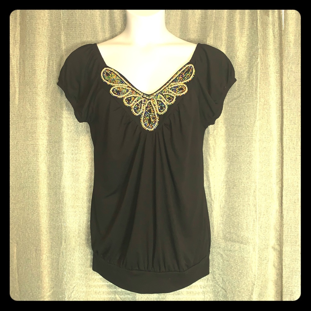 Torrid blouse with bees detail on bodice